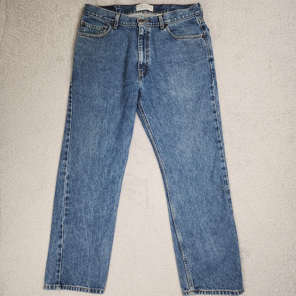 Levi Strauss Signature Jeans Mens 36x30 Medium Wash Blue Regular Fit Denim